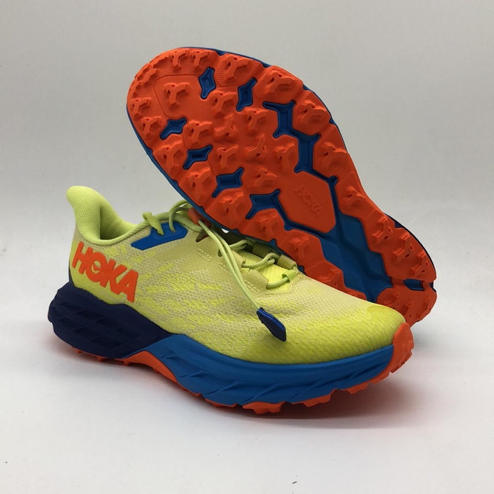Hoka Y SpeedGoat 5 Youth Green/Blue/Orange 1134470 CGVO New with box No Lid - Picture 2 of 6